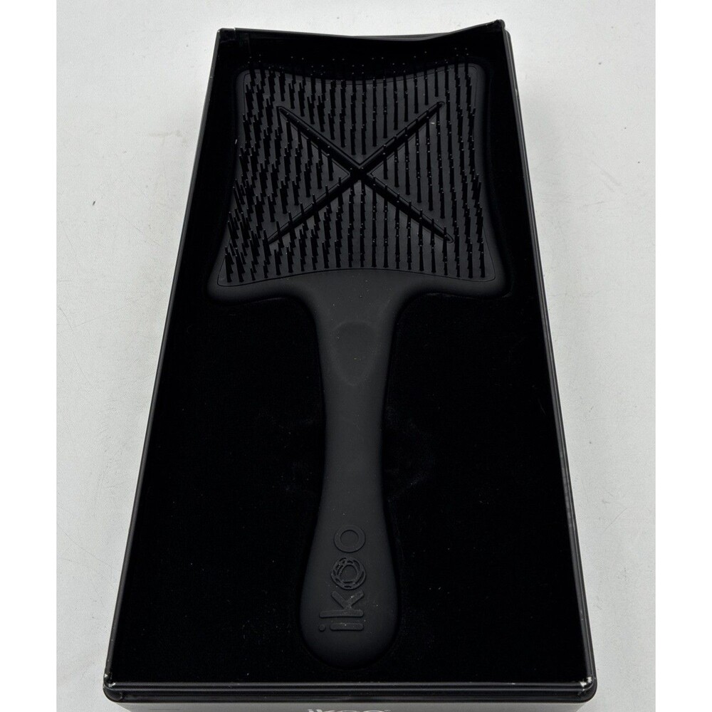 NEW IKOO PADDLE X POPS Blow Dry & Styling Hair Brush in BELUGA BLACK
